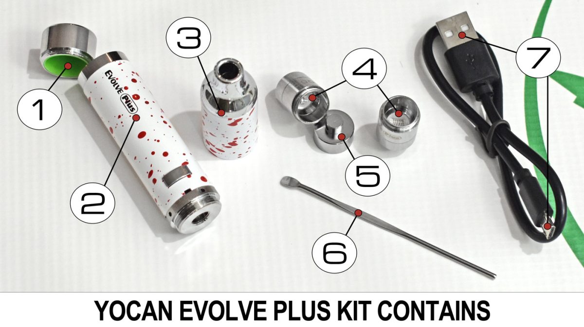 Yocan Evolve Plus kit contains