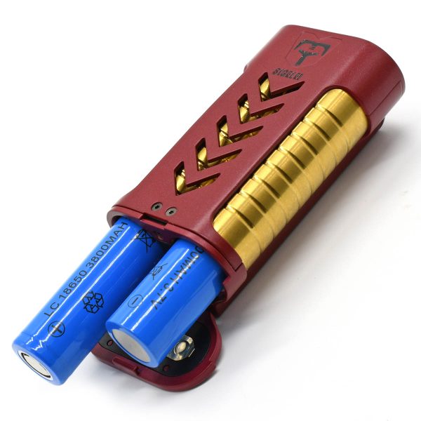 Vape Mod powered by 2x Rechargeable 18650 batteries (Included)