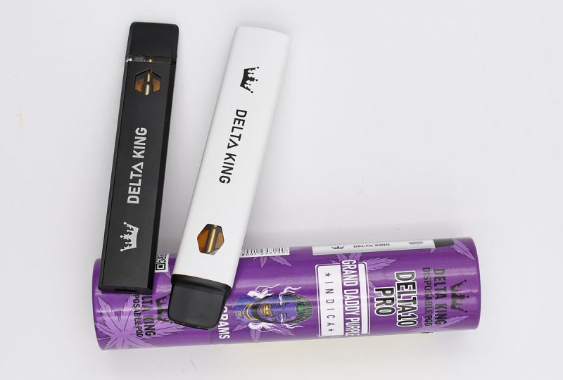 Indica Cannabis, Grand Daddy Purple Strain, Delta 10 vapes in 1g and 2.5g capacity