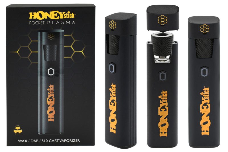 HoneyStick Plasma Portable Dab Pen - packaging and elements