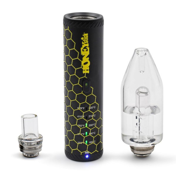 Short Glass Mouthpiece, HRB Vape Battery and Glass Bubbler with Water