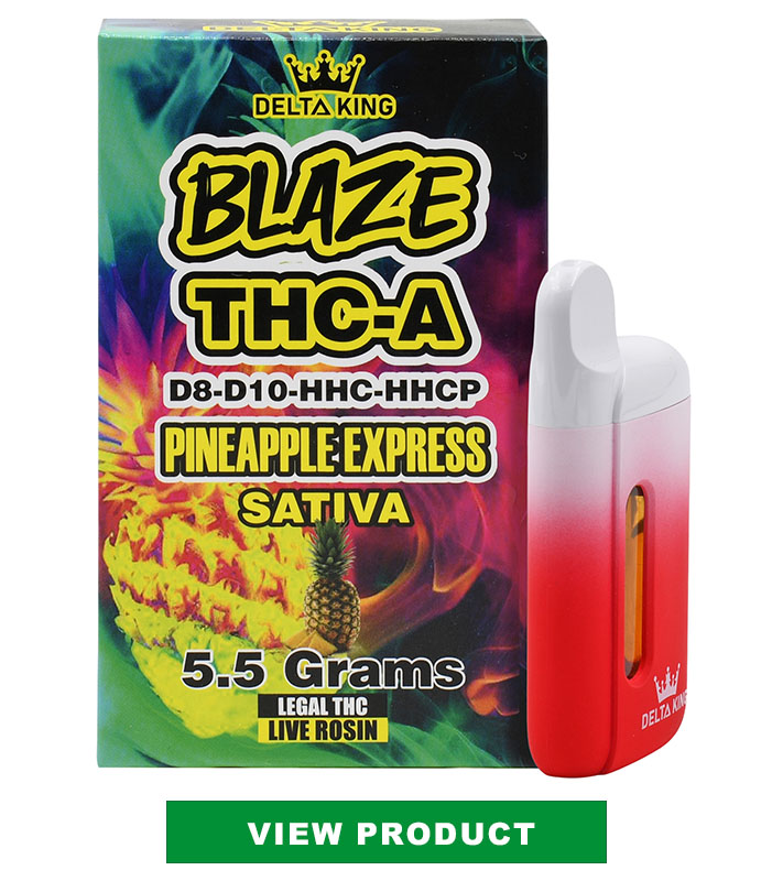 Blaze THCA vapes w/ Pineapple Express String